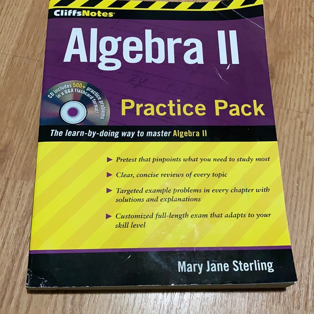 Algebra 2 book, helps get you ready for that math class you aren’t so sure about